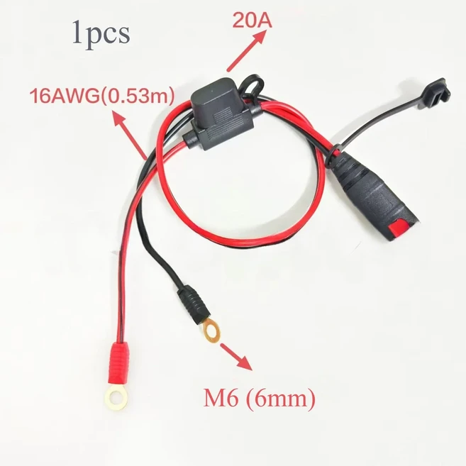 노코 GC002 커넥트용 와이어 스마트 배터리 트리클 충전기 케이블 텐더 리드 점프 스타터 6mm, 6M 1PCS, 1개