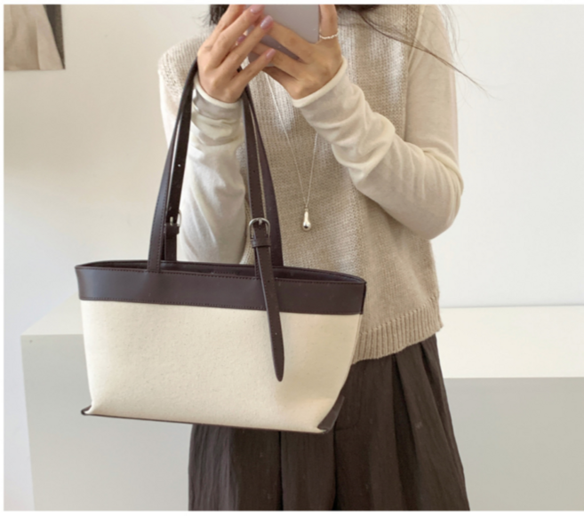 DANGZ 여성 캔버스 토트백 숄더백 데일리 가방