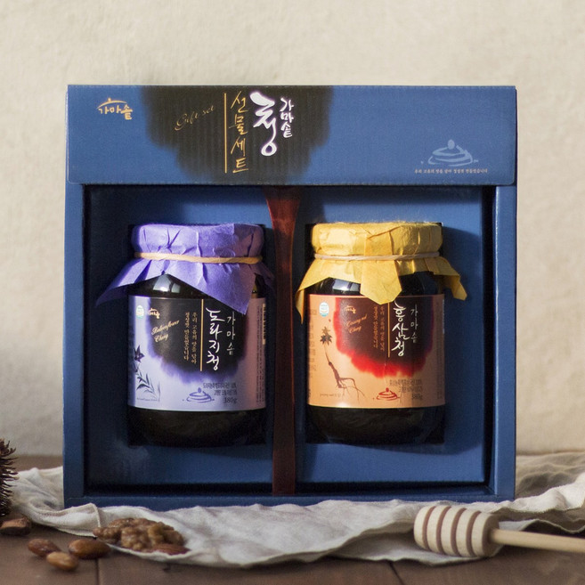 [우리찬] 가마솥조청 세트 (소) 홍삼차, 380g, 1세트, 1개입, 1개