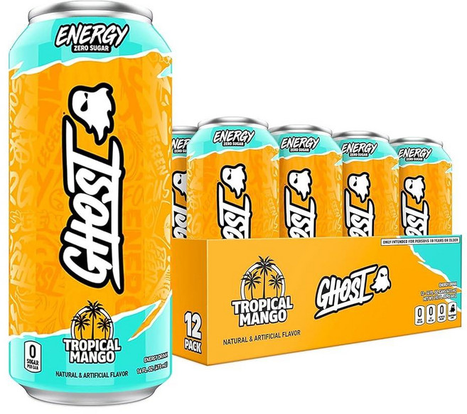 GHOST Energy Drink - 12팩 사워 패치 아동용 레드베리 473.2ml(16온스) - 에너지 및 집중력 및 인공 색소 없음 - 천연 카페인 L-카르니틴 및, 473.2ml