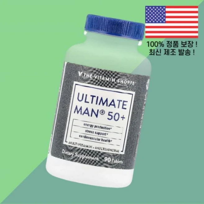 더 더비타민쇼피 얼티밋 맨 50 종합비타민 멀티비타민 멀티미네랄 90정 The Vitamin Shoppe Ultimate Man Multivitamin Multimineral - 쿠팡