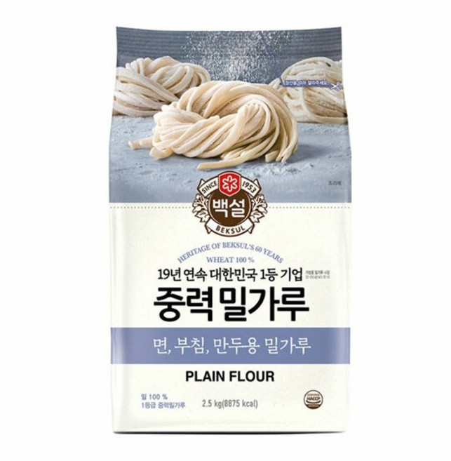 백설 중력밀가루 2.5kg (1개) cj제일제당, 백설 중력밀가루 () cj제일제당, 1개