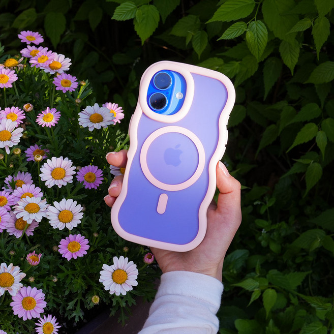 아이폰13 맥세이프 물결 웨이브 매트 케이스