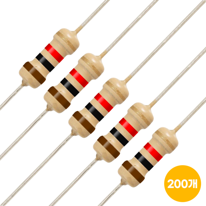 저항 1K옴 1/4W 5% (200개), 1개