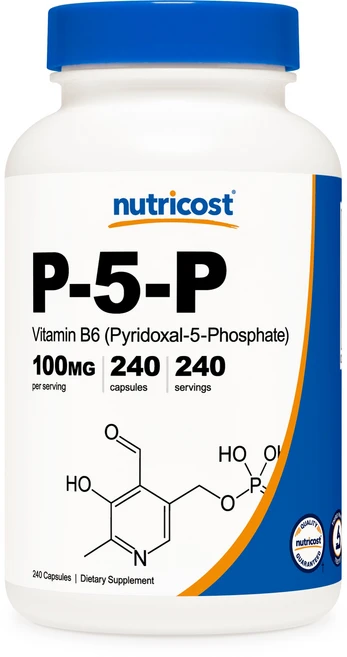 뉴트리코스트 P-5-P 비타민 B6 100mg 캡슐, 1팩, 1개 - 쿠팡