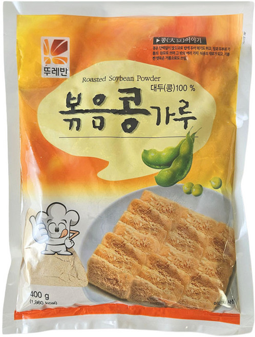 뚜레반 볶음 콩가루 400g 콩고물 콩물 인절미 팥빙수 볶은콩가루, 1개