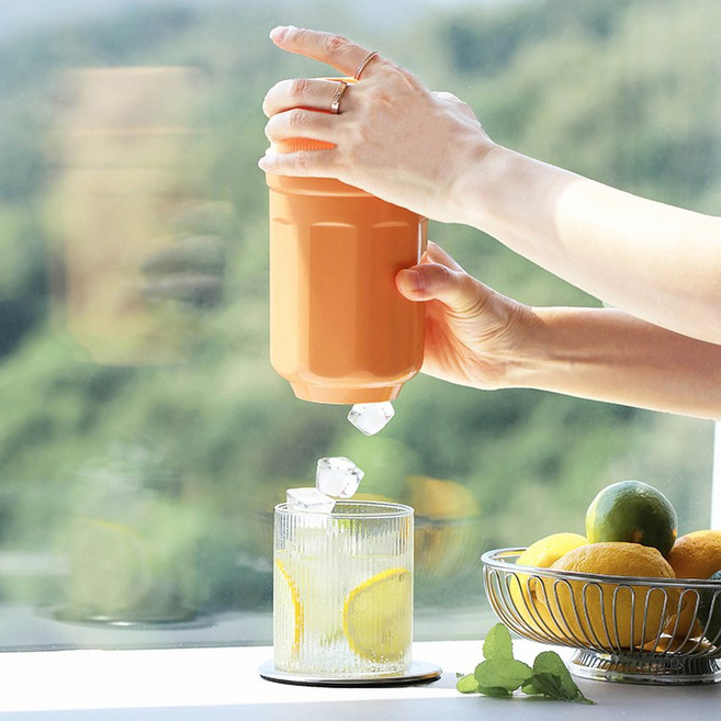 회전 트위스트 컵 얼음틀 3개입 미니 아이스 트레이 얼음통, 화이트