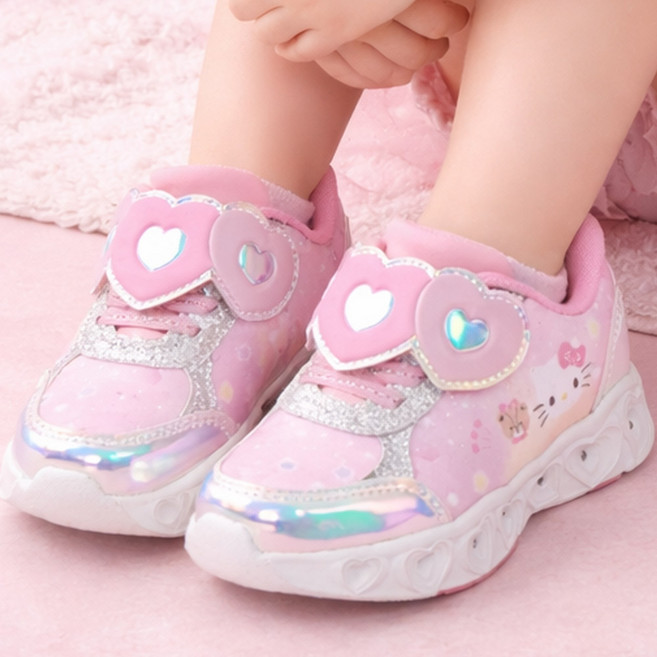 산리오 KOREA 정품 불빛 반짝 라이팅 여아 아동화 유아 운동화 신학기 준비