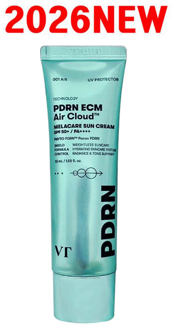 [홈쇼핑동일/정품]최신상 VT PDRN 에어클라우드 멜라케어 선크림 SPF50+ PA++++, 1개, 50ml