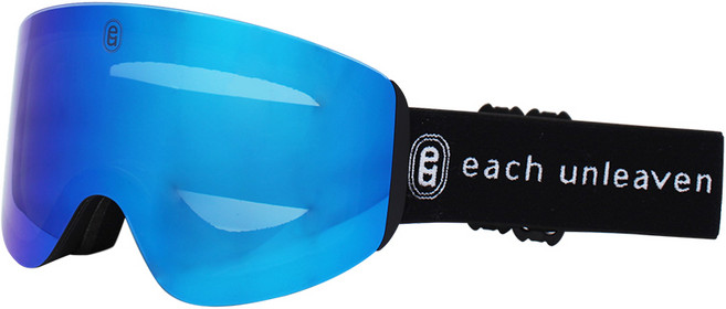 이치언리븐 스노우고글 스키 스노우보드 고글, 블랙, 블루(공용), 1개