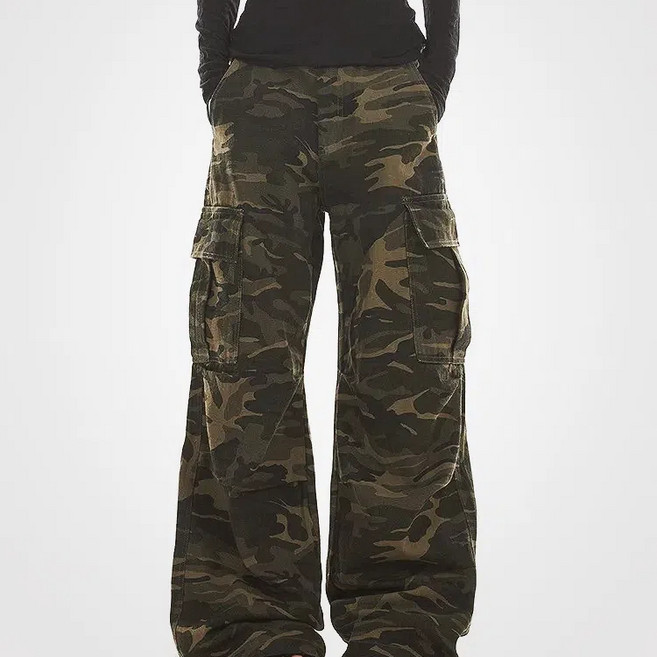 투니스 여성 하이웨이스트 와이드 긴바지