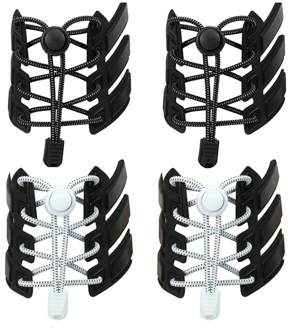 투데이리빙 4p 세트 매듭없는 원터치 신발 운동화끈 여성 남성 남자 등산화 런닝화 스니커즈 신발끈 클립