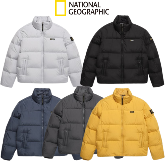 [국내 매장 정품] 내셔널지오그래픽 레이만 숏기장 다운 점퍼 하이넥 발열 숏 패딩