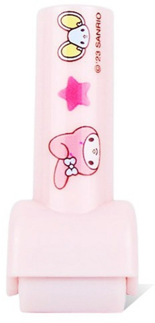 산리오캐릭터즈 마이멜로디와 플랫 롤러 만년스탬프 놀이용 도장