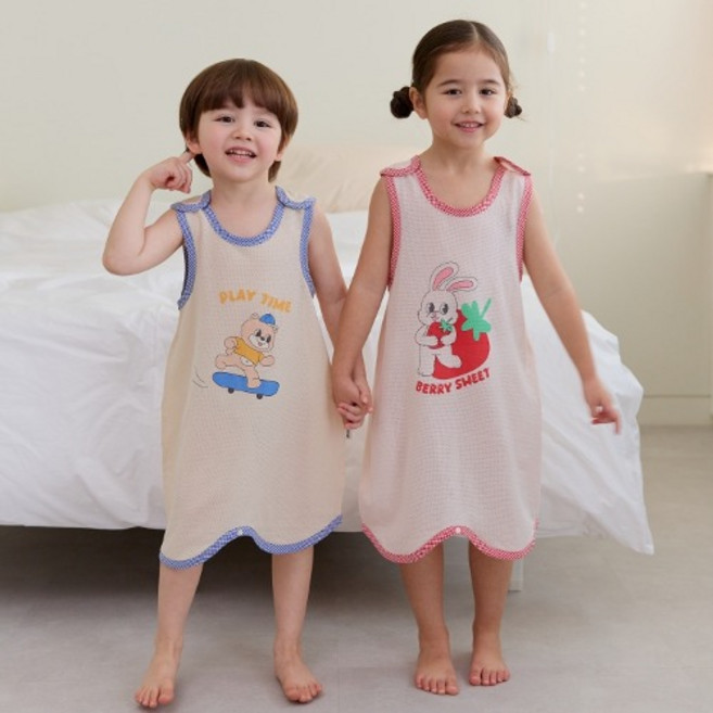 아이숲 아동용 프렌즈 모달 메쉬 수면조끼