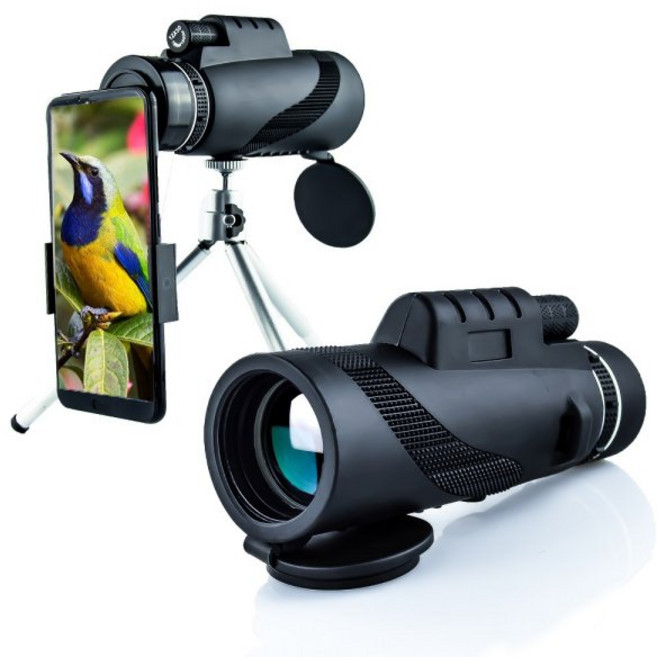 40X60 고배율 단망경 고성능 휴대용 망원경, 52mm