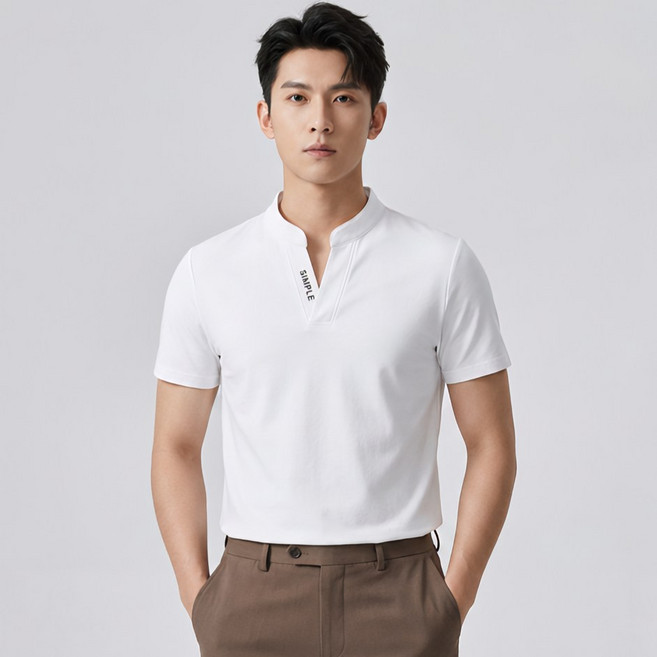 SIMPLE 經典V領男士polo衫