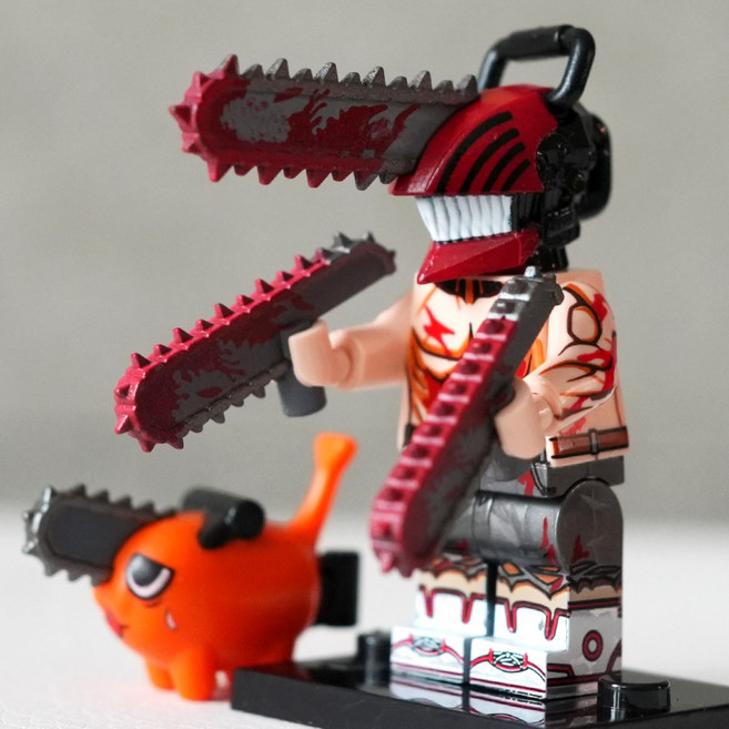핸드브릭 체인소맨 미니 브릭 커스텀 피규어 호환 블록호환, 02. 격투 체인소맨