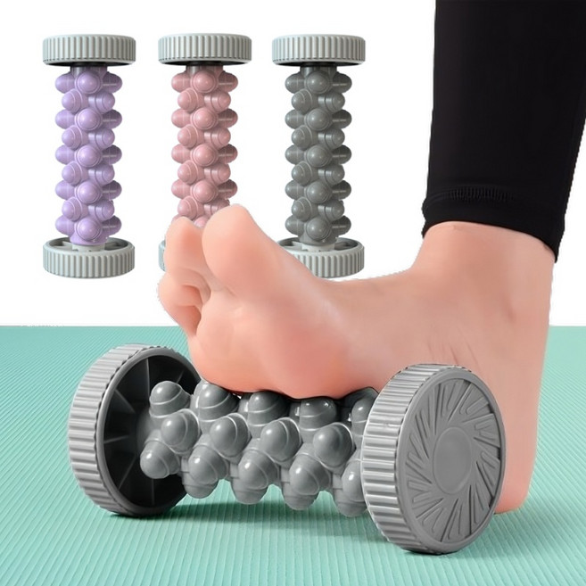 겟윙 혈자리 지압롤러 발마사지, 1개, 핑크