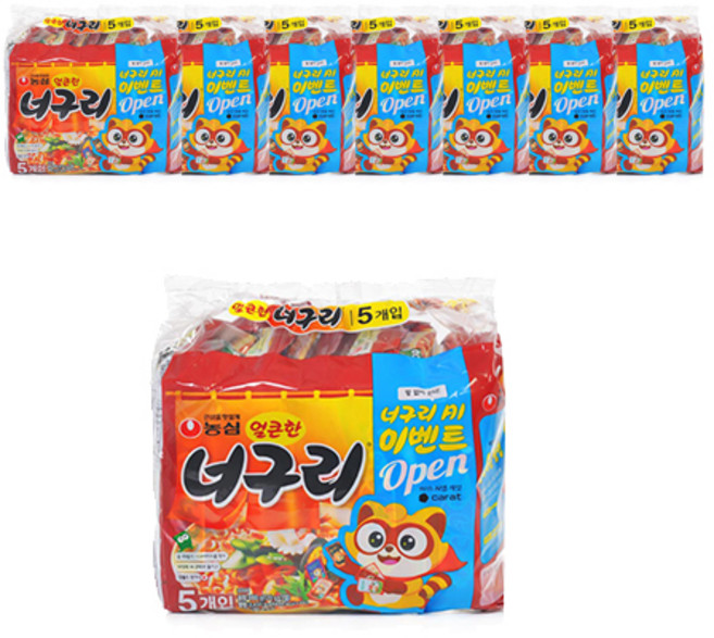 NONGSHIM 農心 鍋燒烏龍麵 香辣海鮮味 5入裝, 40包