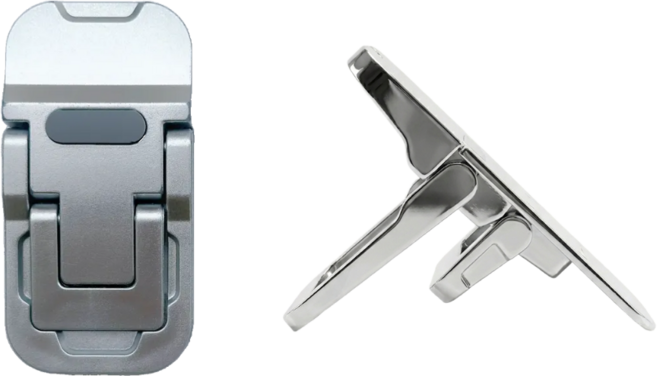 베리버터 부착형 노트북 킥플립 스탠드 거치대 2단 각도조절, 2개, 실버