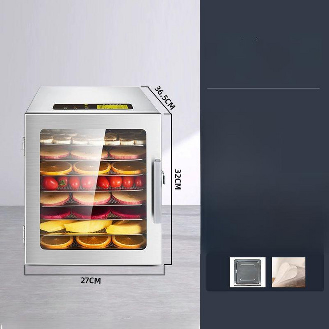 cha 고추건조기 식품건조 가정용건조기 실용적인, 8칸+오일 트레이 1개+8장 실리콘 매트, 기본 색상