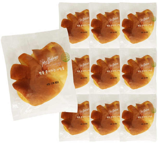 [도도나몰] 빵사랑 제과점빵 슈크림 90g, 10개