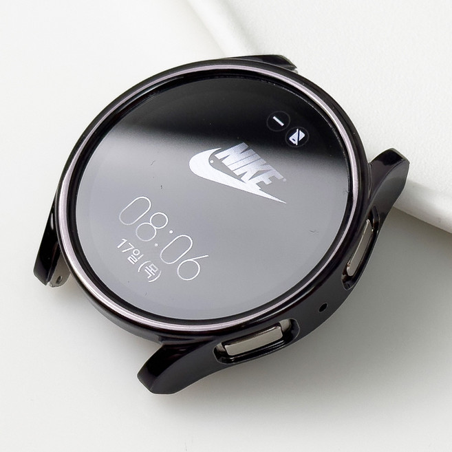 엔터콘 갤럭시워치 유광 케이스 하드 프레임 베젤링, 갤럭시워치 5/4 44mm, 유광 블랙, 1개