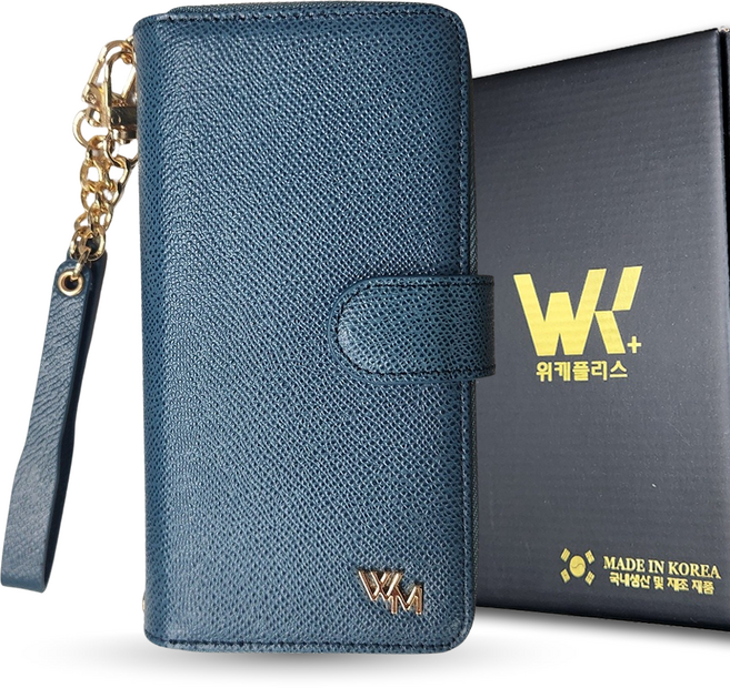 위케밀러 프리미엄 국산 천연 가죽 지갑 지퍼 다이어리 스트랩 핸드폰 케이스