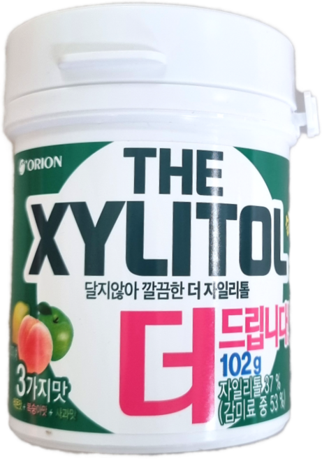 오리온 더자일리톨 츄잉껌, 102g, 18개