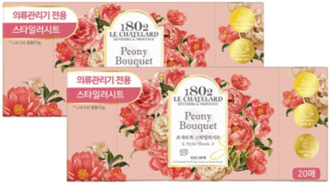 르샤트라 의류관리기 전용 스타일러 시트 20매 2개 피오니