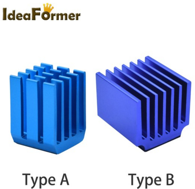 4/5/10 개/몫 3D 프린터 부품 스테퍼 모터 드라이버 방열판 TMC2100 LV8729 DRV8825 모듈 용 냉각 블록