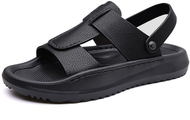 YANGTA 남성 소가죽 샌들 여름 캐주얼 가죽 샌들 아빠 샌들