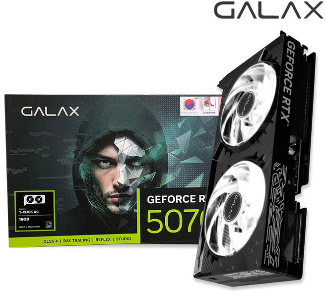 갤럭시 GALAX 지포스 RTX 5070 Ti BLACK 2X OC D7 16GB