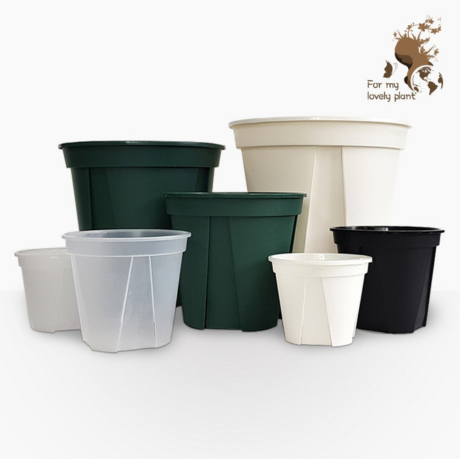 원형 슬릿화분 플분 슬릿분 관엽식물 화초 제라늄, 화이트