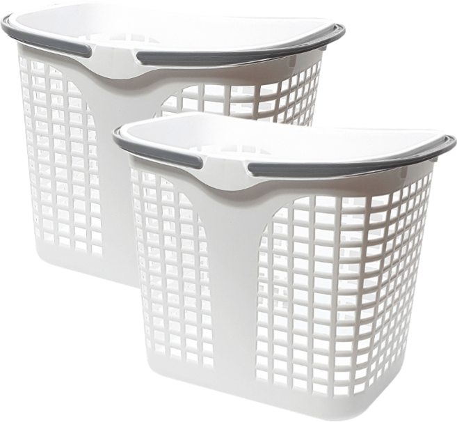 50L 대용량 빨래바구니 2P, 그레이 2개