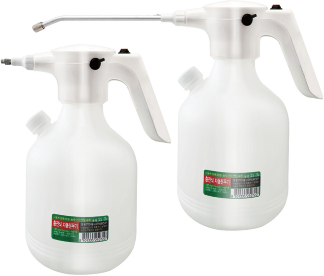 계양산업 충전 자동 분무기 3리터 충전식 전동 소형 농약 분무기, 흰색, 1개