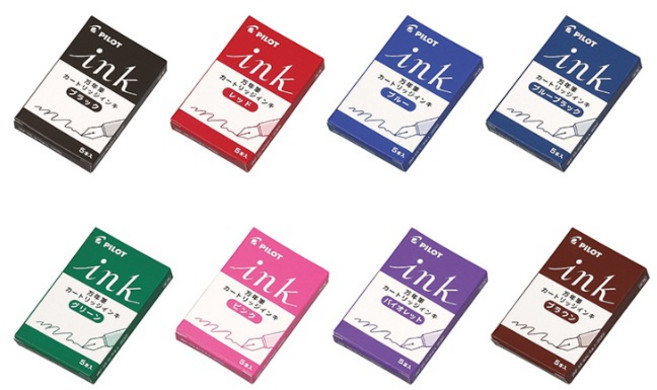 파이롯트 만년필 잉크 카트리지 5개입 (IRF-5S-), B블랙