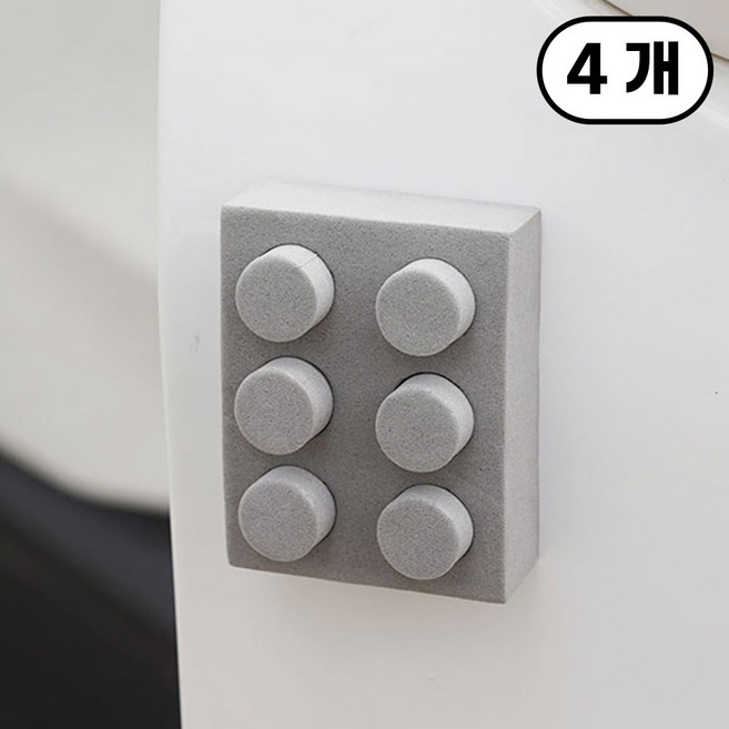 가치 차량용 문콕방지 도어가드 스펀지 레고, 4개, 그레이