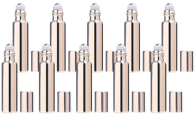 27리빙 부드럽게 발리는 롤온 향수 공병+롤온 따개 포함, 10개, 미러골드 10ml