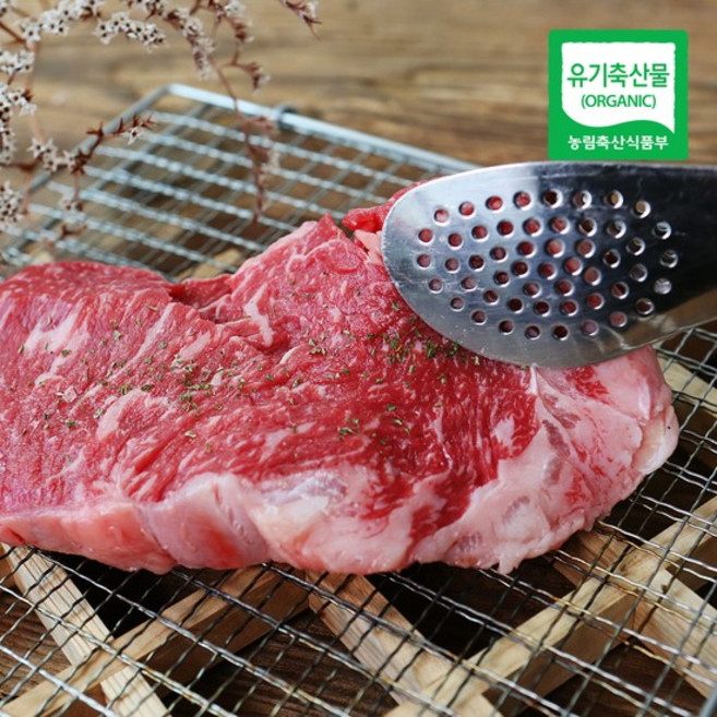 지리산 산청 유기농 한우 등심(스테이크용) 300g, 없음, 1개