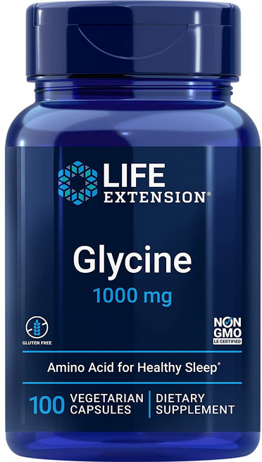 LIFE EXTENSION 甘胺酸素食膠囊 1000mg, 100顆, 1罐