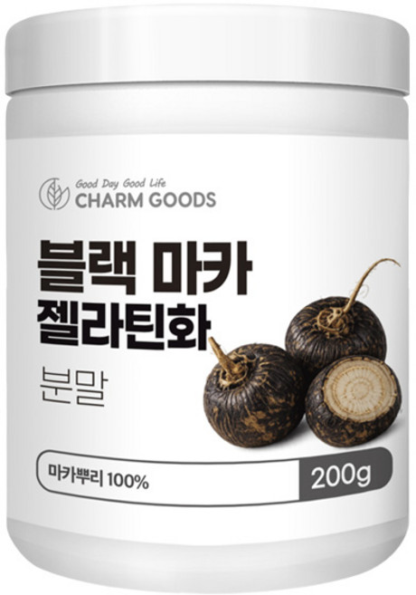 참굿즈 블랙마카 젤라틴화 분말 200g 1병, 1개