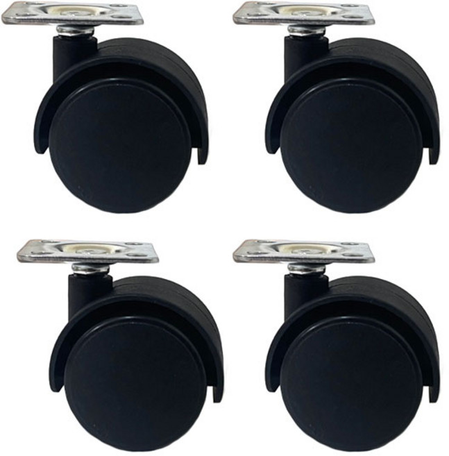 가구가구또가구 캐스타회전바퀴 4개입 가구바퀴 소형 캐스터 이동식, 캐스타바퀴 (4개), 블랙