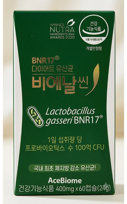 [비에날씬] BNR17 다이어트 유산균 비에날씬 프로, 1개, 60정