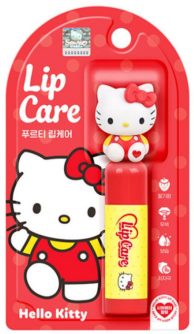 산리오 립케어 푸르티 헬로키티 립밤, 4.5g, 1개, 딸기