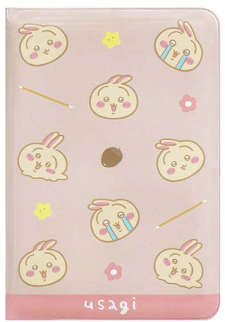 Usagi 可愛兔子圖案收納冊 輕巧便攜 多功能文件整理簿, 黃色