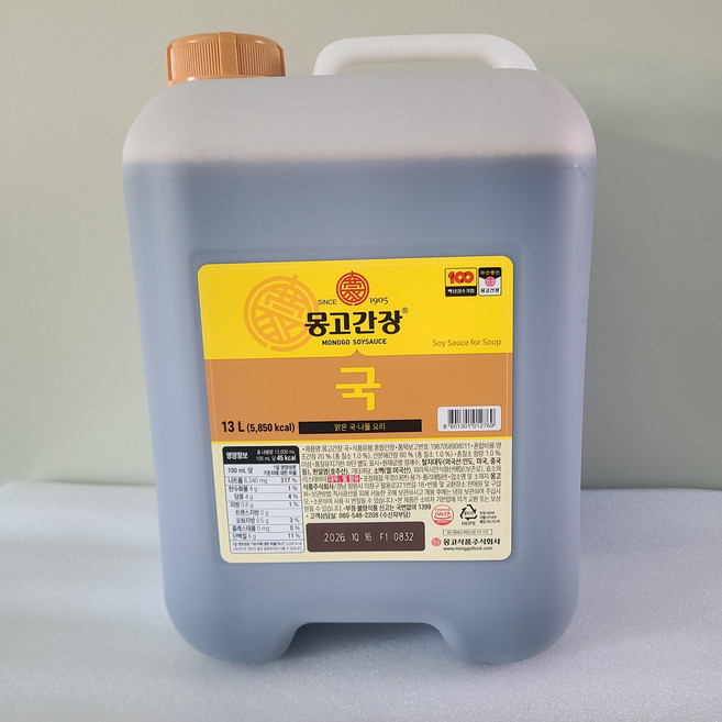 몽고식품 몽고 국간장 13L, 3개