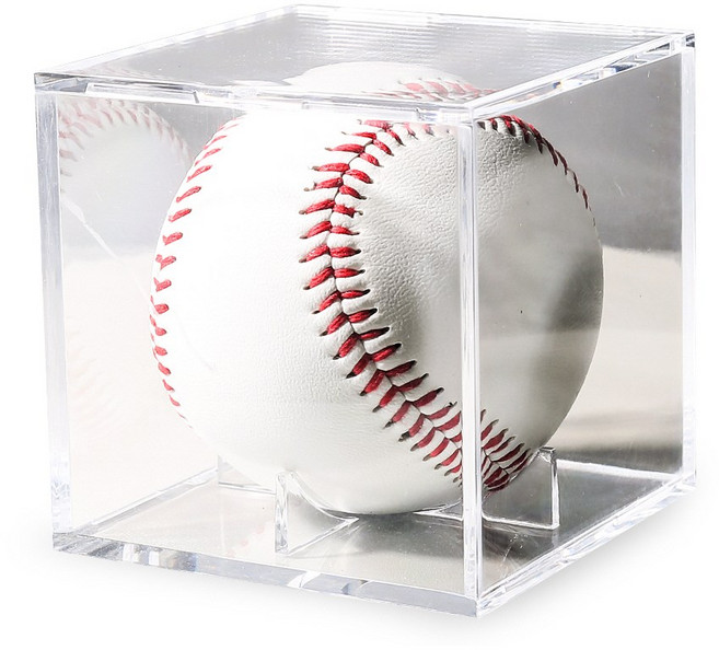 투명 야구공 케이스 큐브형, 1개