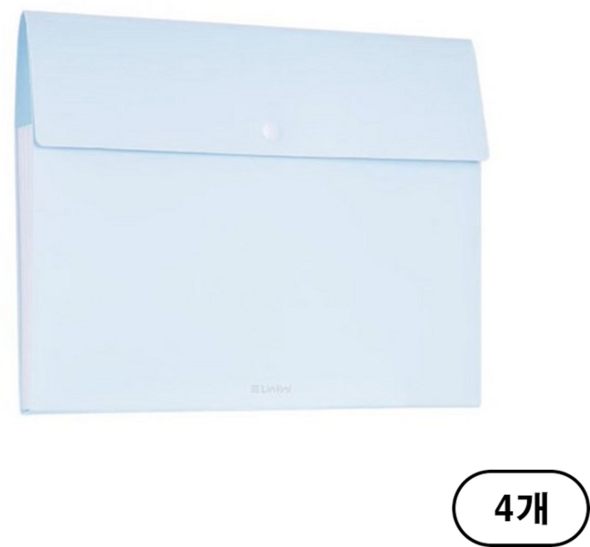 델리 심플 도큐먼트 파일백 5분류 72455, 파스텔블루 (Blue), 4개